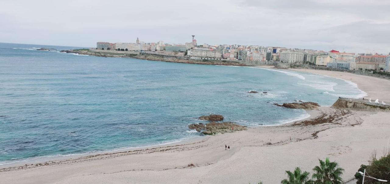Vivienda Con Increibles Vistas A La Playa De Riazor Lägenhet A Coruña Exteriör bild